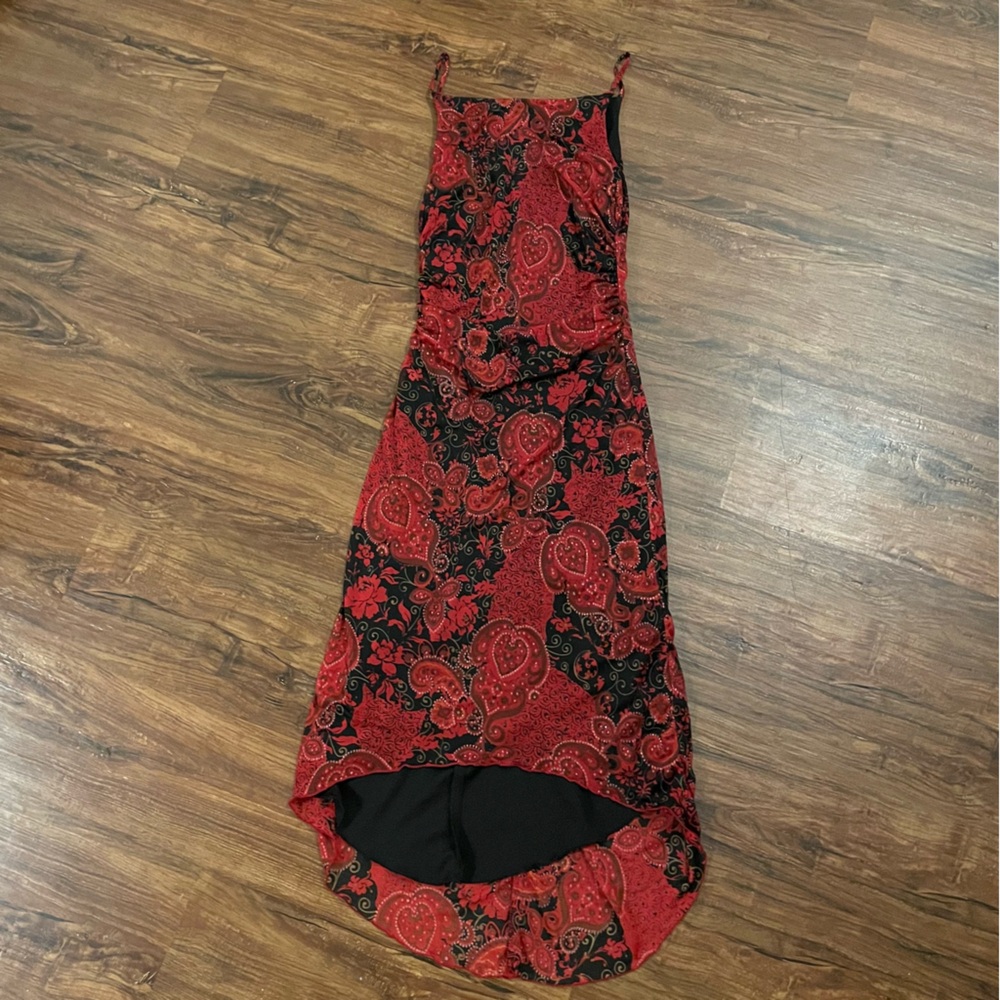 Vintage Y2K Rampage Red & Black High-Low Dress Size M